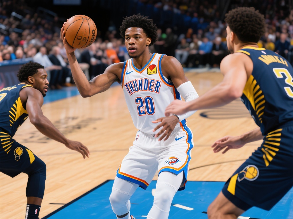 雷霆大战步行者总决赛6月12日杰伦威廉姆斯出彩集锦 此外,他多次与队友完成精妙配合,包括助攻